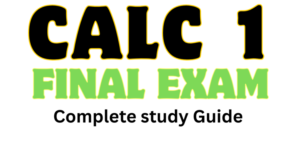 Calculus 1 Final Exam: Complete Study Guide untitled design